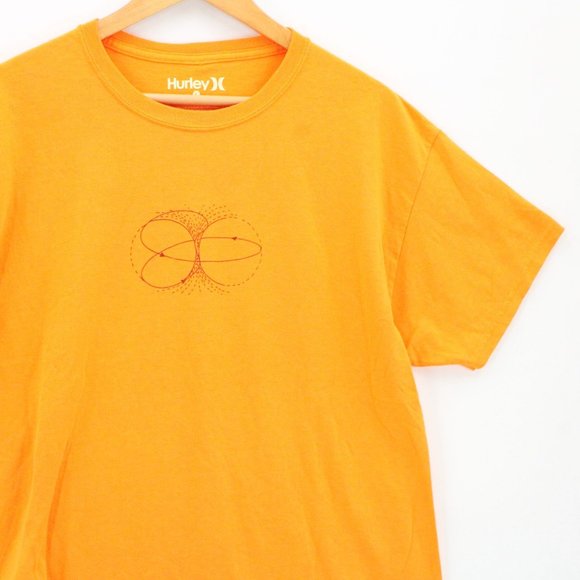 Hurley Shirt Mens Orange Short Sleeve Reckless Isolation Movie Logo Graphic L - Picture 3 of 9